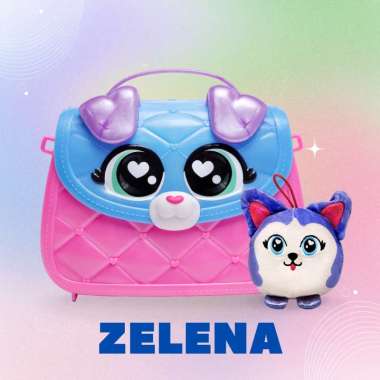 Tiger Head Glam Buddies Surprise Puppy Purse Asst ""Zelena"" - Mainan Anak
