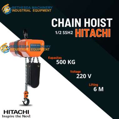 Mesin Hoist Crane 500 Kg Hitachi Crane 220 Volt 1/2SSH2 X 6 Meter
