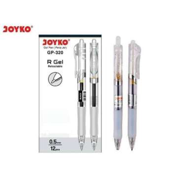 Aksesoren Ballpoint Joyko R Gel [GP-320/1 Pack/12 Pcs] / Pena Jel Tinta Hitam / Balpen Pena Tulis Hi