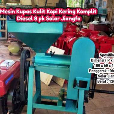 Mesin Kupas Kulit Kopi Kering Komplit Diesel 8 pk Solar Jiangfa