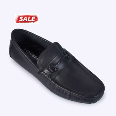 EVERBEST SEPATU LOAFER PRIA ORIGINAL SLIP ON LOAFERS PANSUS KULIT ASLI ORI BRANDED TERBARU HITAM BLA