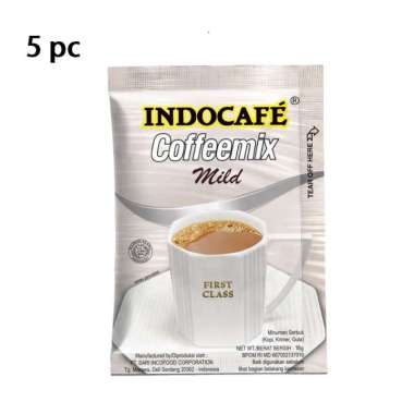 Indocafe Kopi Aneka Rasa 3in1 Mild Rich and Strong Vanila 5 Pcs Mild