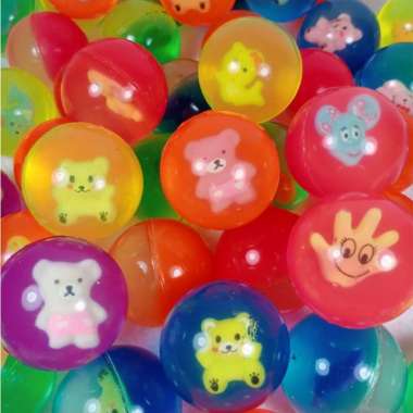 Paket 2 pc Bola Bekel Motif Boneka Diameter 4,5 cm ( No49 ukuran jumbo )