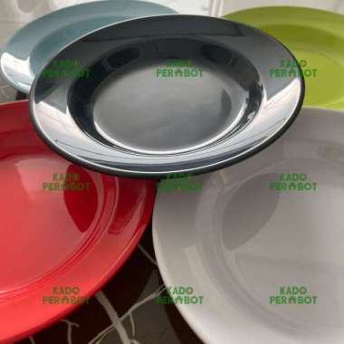 Piring Makan Melamin Warna - Piring Meishing G109 - Piring Makan Warung Resto Cafe Hitam
