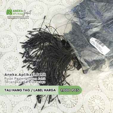 50 PCS TALI HANG TAG / LABEL HARGA / LABEL BAJU / MEREK GROSIR HITAM