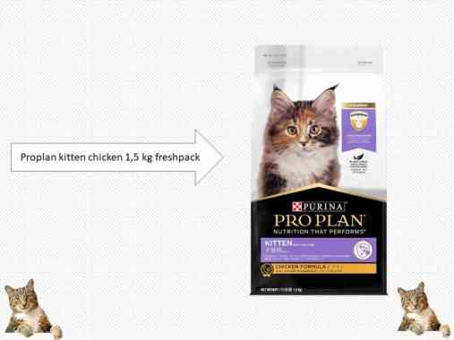 makanan kucing kering freshpack proplan kitten chicken 1.5 kg
