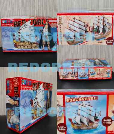 mainan anak model kit kapal anime one piece red force putih mainan koleksi