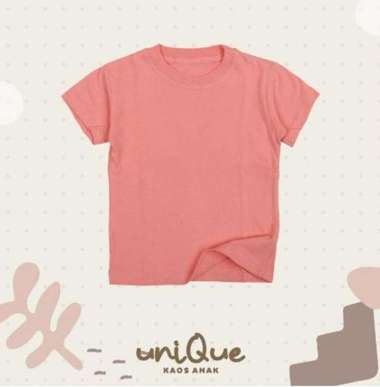 Kaos polos anak perempuan laki-laki // kaos polos anak unisex // kaos 4 PEACH