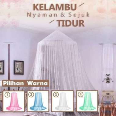 Kelambu Gantung Bulat Anti Nyamuk Besar Gorden Tirai Kamar Tidur Lipat HIJAU