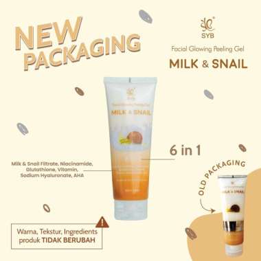 SYB Facial Glowing Peeling Gel Milk & Snail - Aloe Vera - Charcoal syb peeling gel dna salmon syb pe