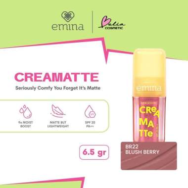 EMINA CREAMATTE LIP CREAM NO 1-19 | CREAM MATTE LIPCREAM MATE BR22 Blushberry EMINA Creamatte