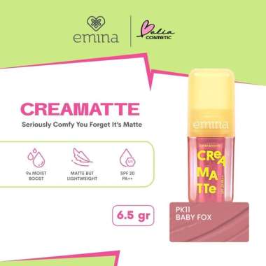 EMINA CREAMATTE LIP CREAM NO 1-19 | CREAM MATTE LIPCREAM MATE PK11 Baby Fox EMINA Creamatte