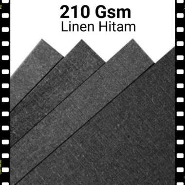 Kertas Linen Hitam Plano 109 cm x 79 cm