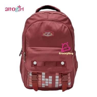 GB-74810 Tas Ransel Sekolah Anak Perempuan / Remaja Altogirl - Orange Salmon Merah bata