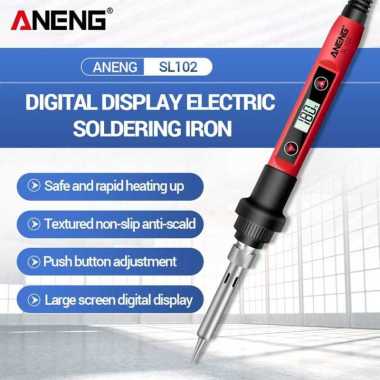 ANENG Solder Elektrik Adjustable Temperature LCD Display 60W