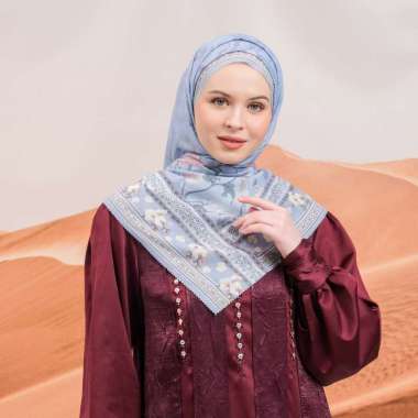 Shafira Ravina Printed Scarf | Hijab Kerudung Segi Empat Motif Copper