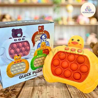 New Pop It Push Bubble Game Challenge Fidget Toys | Mainan Pop It Elektronik | Quick Push Puzzle | Q