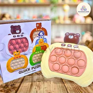New Pop It Push Bubble Game Challenge Fidget Toys | Mainan Pop It Elektronik | Quick Push Puzzle | Q