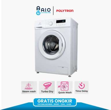 POLYTRON - MESIN CUCI FRONT LOADING 8 KG - PFL 8051