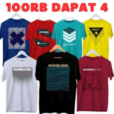 [ 100RB DAPAT 4 PCS ] KAOS MOTIF DISTRO TERBARU / BAJU KAOS MOTIF DISTRO PRIA WANITA RANDOM / ACAK L