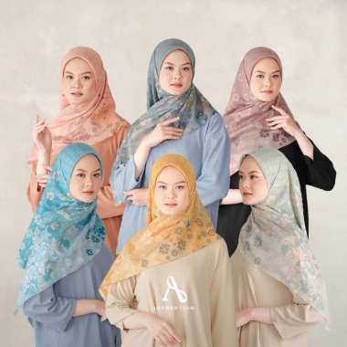 AUTHENTISM ID UTOPIA LAND SERIES SCARF ORIGINAL KERUDUNG SEGI EMPAT SHEEN VOAL ULTRAFINE LASERCUT TE