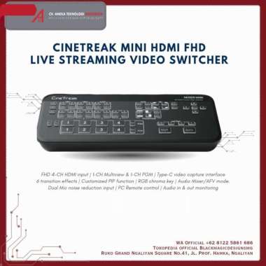 CINETREAK MIXER MINI HDMI FHD LIVE STREAMING VIDEO SWITCHER
