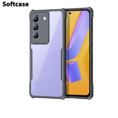 Promo Case Transparan Vivo Y100 5G Terbaru Clear Back Cover Vivo Y100 5G Hitam