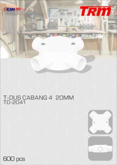 T Dus Cabang 4 TRM Tdus 4 Cabang Putih Per (10PCS)