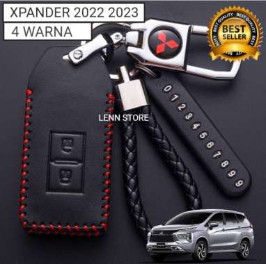 Cover Penutup Sarung Kunci Remote Kulit MITSUBISHI XPANDER ULTIMATE 2022 2023 2024 Hitam