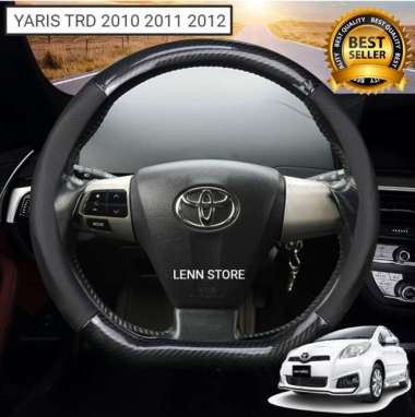 Cover Sarung Stir Carbon Mobil Toyota Yaris TRD 2010 2011 2012 Flat Terbaik