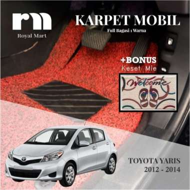 KARPET MOBIL-TOYOTA YARIS 2012-2014 FULL BAGASI 1 WARNA BLUE