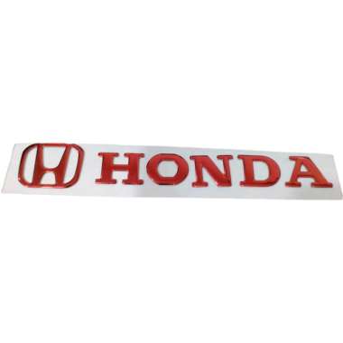 EMBLEM LOGO TULISAN 3D HONDA+LOGO H TIMBUL HONDA Honda sepasang Merah