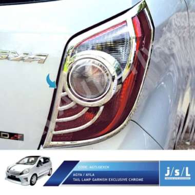 Garnish lampu belakang agya exclusive crome Terbaik