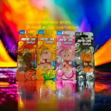 parfum pewangi pengharum mobil boneka smile model tempel & gantung vanila