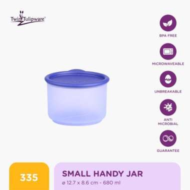 Toples Twin Tulipware Small Handy Jar 680 ML Blue