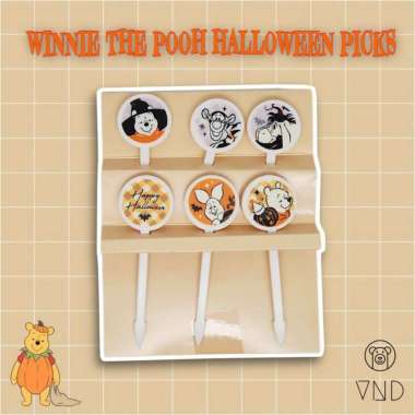 Winnie The Pooh Halloween Picks ORI Japan/ Hiasan Bento/ Hiasan Bekal