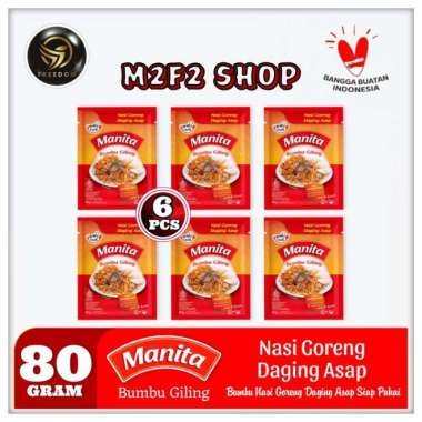 Manita Bumbu Masak Giling Instan Rempah Asli Nasi Goreng Semua Rasa Sachet - 80 gr (Kemasan 6 Pcs) C