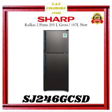 KULKAS SHARP SJ246GCSD KULKAS 2 PINTU 187 L SJ246GC SJ246 SJ-246GC-SD SJ-246 SJ-246GC
