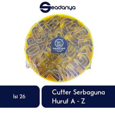 Alphabet/Huruf A-Z Cookies Cutter Isi 26-Alat Pemotong/Pencetak Kue/Cake/Brownies-Stainless Steel