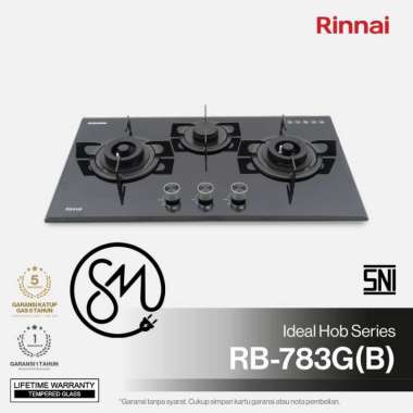Kompor Gas Tanam Rinnai RB-783G (B) RB783GB 3 tungku RB-783GB