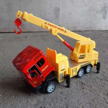 Diecast Truck Crane - Mainan Miniatur Mobil