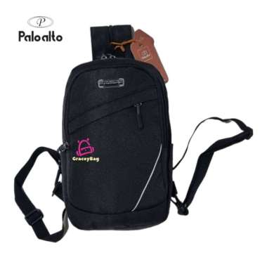 Tas dada / selempang pria Paloalto 12" - Hitam Hitam
