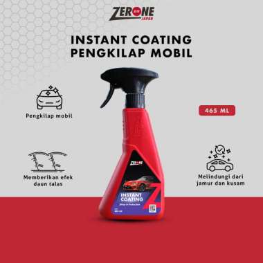 Zerone Pengkilap Mobil Instant Coating Poles Kendaraan Efek Daun Talas Volume 465ML COATING+MICROFIB