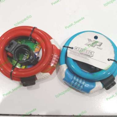 Gembok kunci baja Sepeda dan Helm motor Nomor Kombinasi