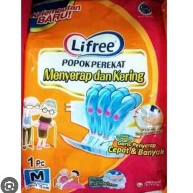 Lifree Popok Dewasa Tipe Perekat Sachet Lifree perekat M
