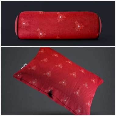 Sarung Bantal Dan Sarung Guling Motif Katun Disperse LP SARGUL Red batik