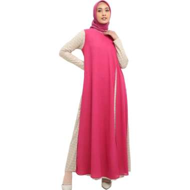 Elzatta Gamis Motif Spandek Layer Sevilla M FUSCHIA