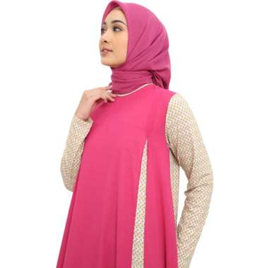 Elzatta Gamis Motif Spandek Layer Sevilla S FUSCHIA