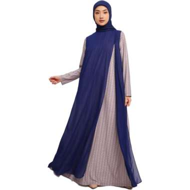 Elzatta Gamis Motif Spandek Layer Sevilla M BIRU