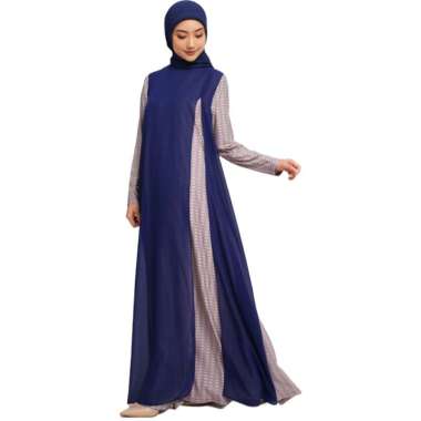 Elzatta Gamis Motif Spandek Layer Sevilla L BIRU